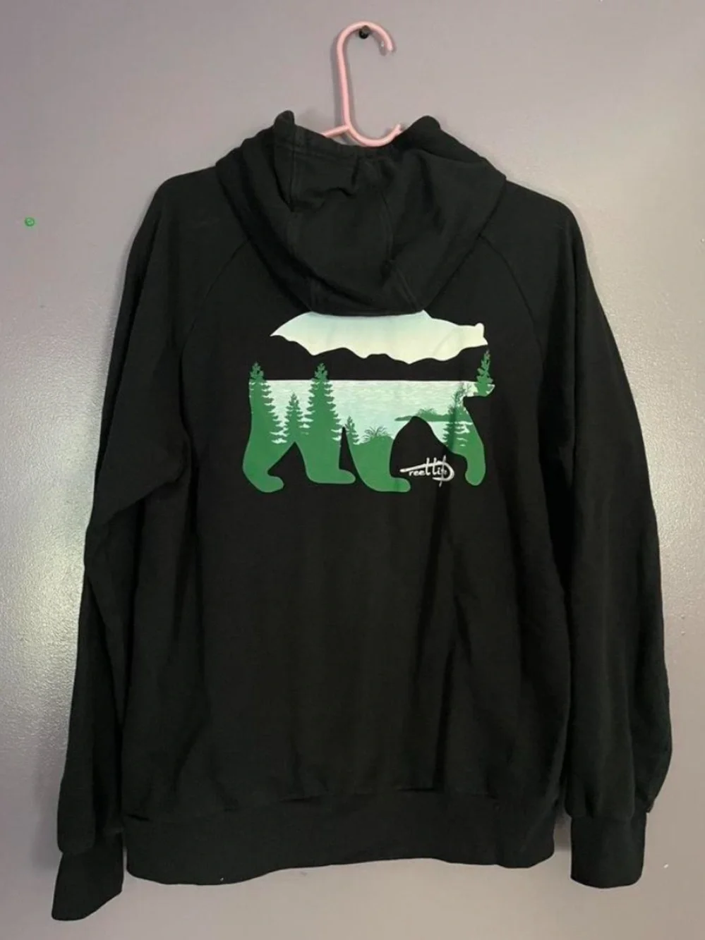 Reel life men’s hoodie - Picture 2 of 5